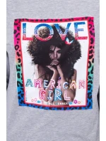 American Girl model 18743847 halenka šedá S/M L/XL - K-Fashion