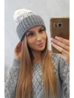 Dámska čiapka Samara K346 sivá+biela