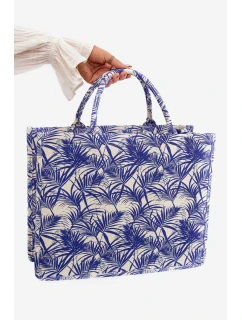 Wzorzysta Duża Torebka Granatowa Mooch