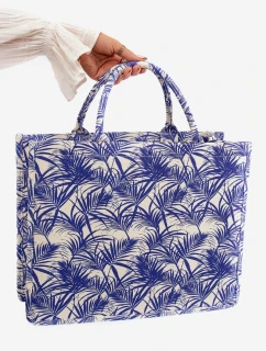 Wzorzysta Duża Torebka Granatowa Mooch