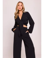 model 21136173 Široké kalhoty černé - Moe