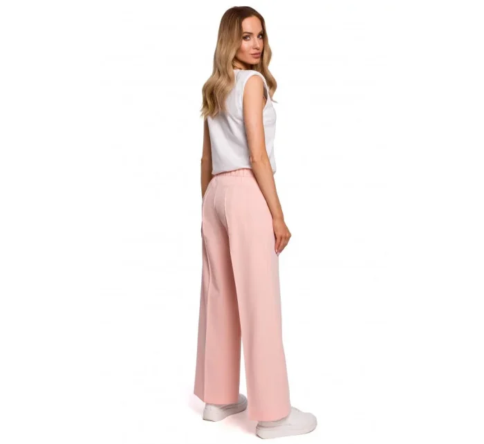 Dámske spoločenské nohavice M570 ružové - Moe