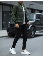 Pánska prešívaná bunda bomber zelená TX2211A