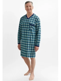 Pánska nočná košeľa Martel 501 Káro dl / r M-2XL Sylwester II