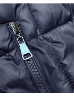 Tmavomodrá dlhá dámska zimná bunda (YP-22073-2)