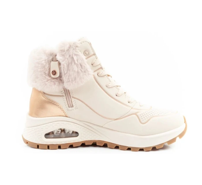 Uno model 21394781 dámská sportovní obuv zateplené boty zimní béžové dámské - Skechers