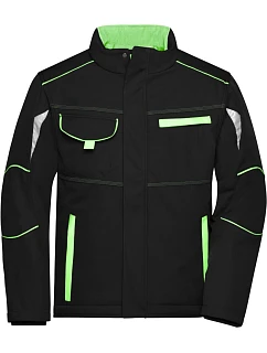JN 853 Pracovní zimní softshellová bunda Color model 22492358 black/lime green - Daiber