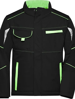 JN 853 Pracovní zimní softshellová bunda Color model 22492358 black/lime green - Daiber