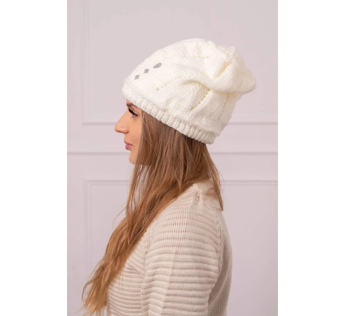 Dámska čiapka Larisa K395 ecru