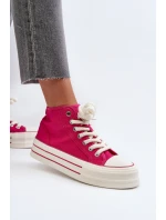 Trampki Damskie Na Platformie Fuksja Aineri