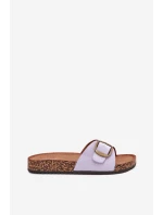Dámske papuče s prackou na korkovej platforme - lila Zavira Dámske papuče s prackou na korkovej platforme - lila Zavira