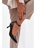 Dámske lodičky s opaskom 2752 black - Sweet Shoes