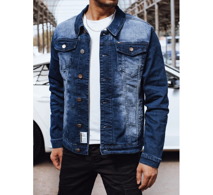 Pánská džínová bunda tmavě modrá model 21977398 - Dstreet