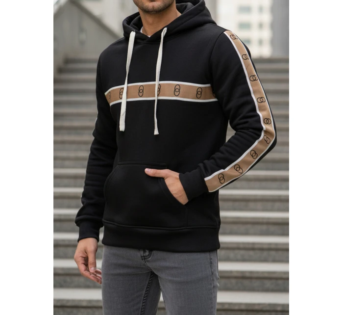 Pánska mikina s kapucňou čierna Dstreet BX5944