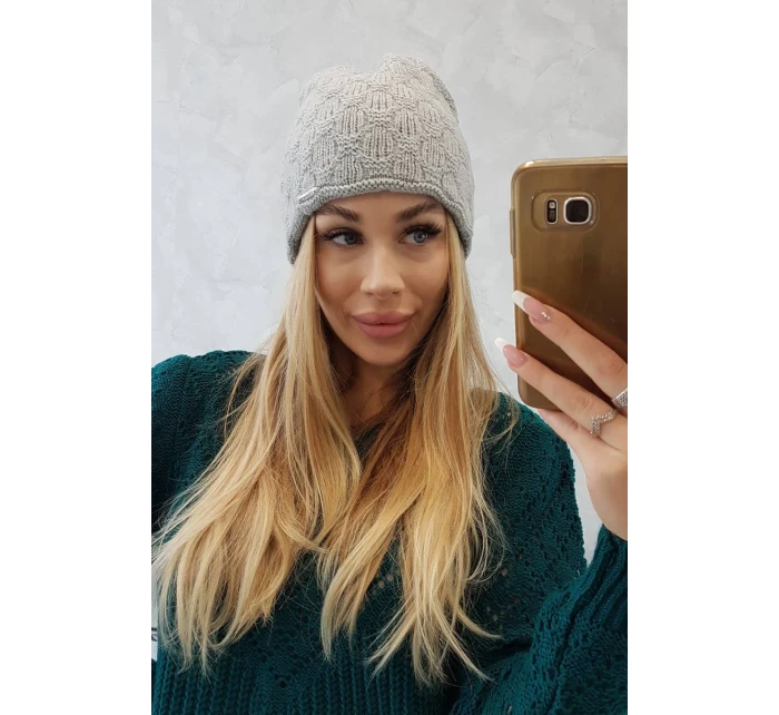 Čepice  světle šedá model 18750041 - K-Fashion
