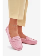 Damskie Zamszowe Mokasyny Jasnoróżowe Lenvie Damskie Zamszowe Mokasyny Jasnoróżowe Lenvie