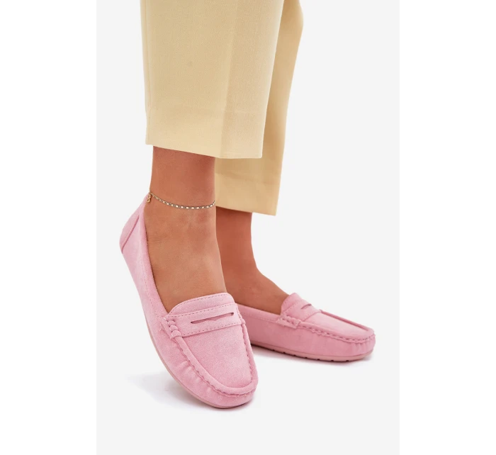 Damskie Zamszowe Mokasyny Jasnoróżowe Lenvie Damskie Zamszowe Mokasyny Jasnoróżowe Lenvie