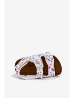 Dětské sandály na korkové podrážce s přezkami bílé model 21701044 - Boto Dětské sandály na korkové podrážce s přezkami bílé model 21701044 - Boto