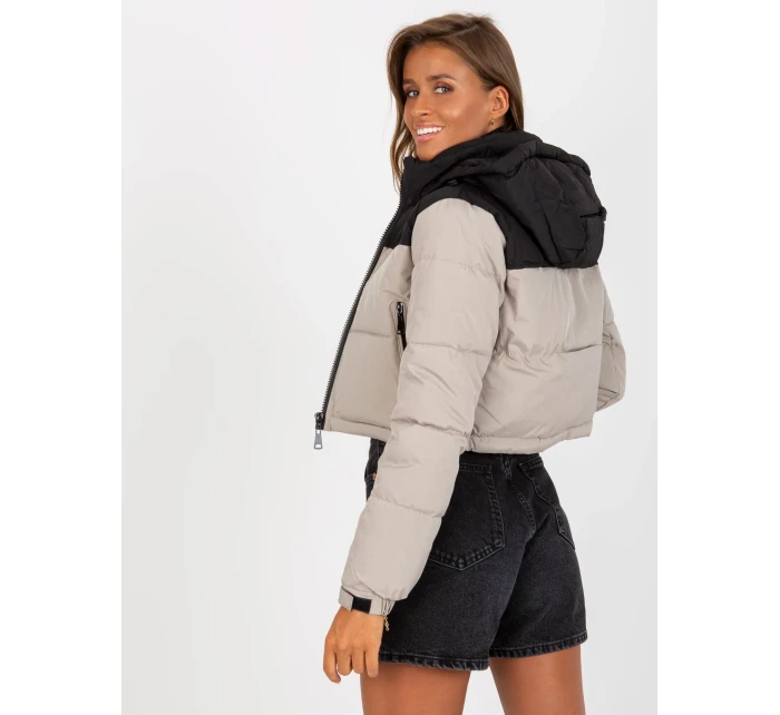 Dámska bunda NM KR D2 3825 77P čierna a béžová Dámska bunda NM KR D2 3825 77P čierna a béžová