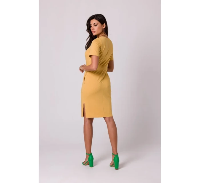 Bavlněné šaty s kapsami model 18407279 - BeWear