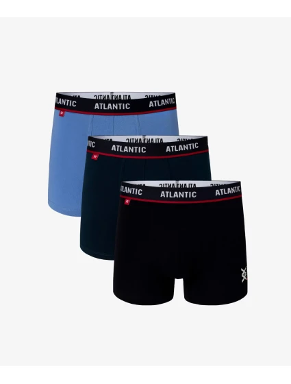 3-PACK Pánske boxerky ATLANTIC - tmavomodré, modré, tmavomodré, 3-PACK Pánske boxerky ATLANTIC - tmavomodré, modré, tmavomodré,