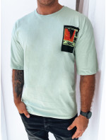 Pánske tričko s mätovou potlačou Dstreet RX5305