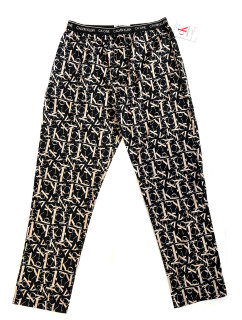 Pánské  kalhoty na spaní NM1869E 1BF černo-béžové - Calvin Klein