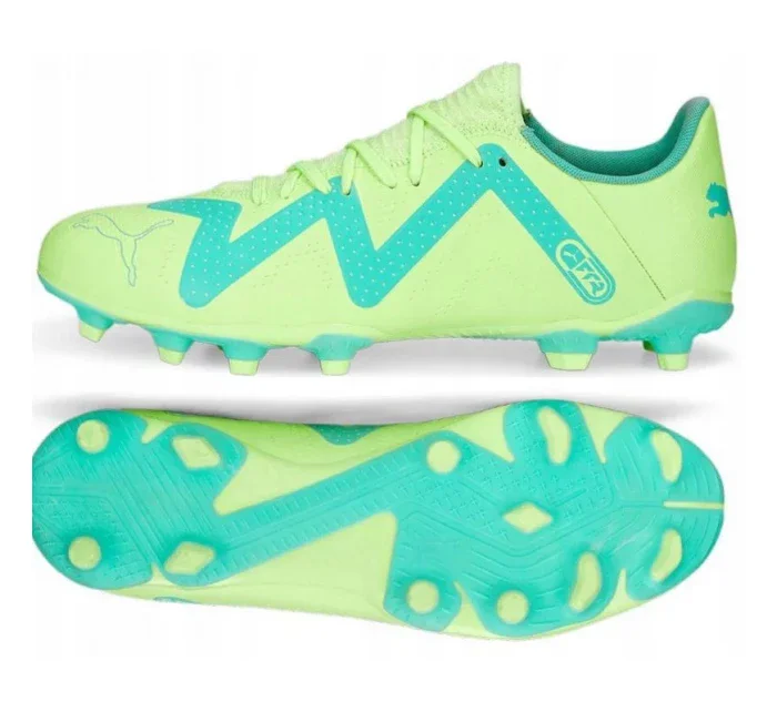 Pánske kopačky FG/AG 107187 03 Neon green with blue - Puma Pánske kopačky FG/AG 107187 03 Neon green with blue - Puma