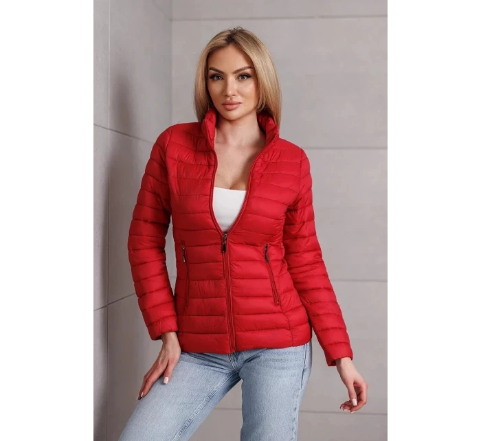 Červená dámska bunda so stojačikom (16M9111-270) - Goodlooking