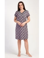 Dámska nočná košeľa s krátkym rukávom Polka dot