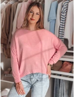 Dámský oversize hladký svetr růžový Dstreet model 21986079 - FashionStreet