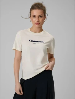 Dámske voľné tričko s potlačou 4F 4FRAW25TTSHF3409-12S