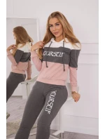 Súprava s potlačou vo farbe ecru+graphite