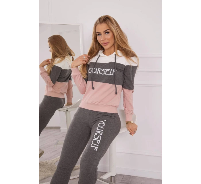 Súprava s potlačou vo farbe ecru+graphite