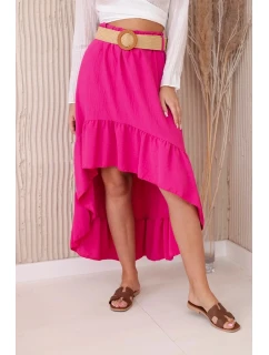 Sukňa s dlhšou zadnou časťou fuchsiová