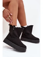 Dámské Sněhule Na Platformě S Kožíškem Černé model 21706845 - Boto Dámské Sněhule Na Platformě S Kožíškem Černé model 21706845 - Boto