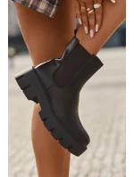 Dámské šněrovací boty teplé kůže tmavě hnědé model 21709278 - Boto Dámské šněrovací boty teplé kůže tmavě hnědé model 21709278 - Boto