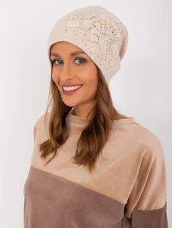 Czapka AT CZ model 18985096 jasny beżowy - FPrice