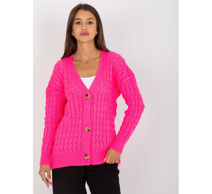 Dámsky sveter LC SW 8036 fluo ružový