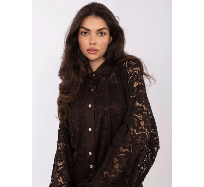 MI KS košeľa C239.78 tmavohnedá MI KS košeľa C239.78 tmavohnedá