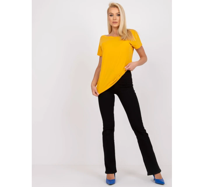 Tričko RV TS model 14816788 tmavě žlutá - FPrice Tričko RV TS model 14816788 tmavě žlutá - FPrice