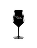 PROTOŽE BÝT SESTRA NENÍ PRDEL - černá nerozbitná sklenice na víno 470 ml PROTOŽE BÝT SESTRA NENÍ PRDEL - černá nerozbitná sklenice na víno 470 ml