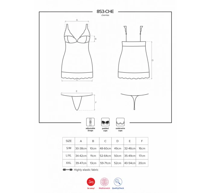 Zvodná košieľka 853 - CHE red - Obsessive