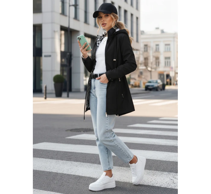 Kurtka damska parka z kapturem czarna model 22007636 - FashionStreet