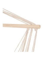 BRAZÍLSKA ZÁVESNÁ SEDACIA SEDAČKA HAMAK 100x50 cm PRÍRODNÉ S PUSHION PUSH WHITE