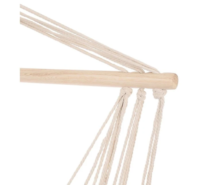 BRAZÍLSKA ZÁVESNÁ SEDACIA SEDAČKA HAMAK 100x50 cm PRÍRODNÉ S PUSHION PUSH WHITE