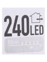 VIANOČNÝ STROMČEK SVETLA REŤAZ 240 VIEDOL VIACFAREBNÉ