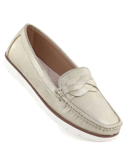 Dámské zlaté polobotky model 21906704