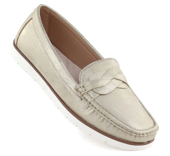 Dámské zlaté polobotky model 21906704