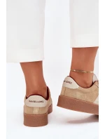 Zamszowe Sneakersy Damskie Daniel Lopez Just Dare SS2D4022 Beżowe